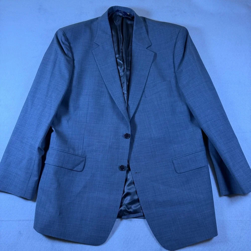 Brooks Brothers 346 Mens Grey Wool Stretch 2 Button Blazer Jacket 46 RG 05361027